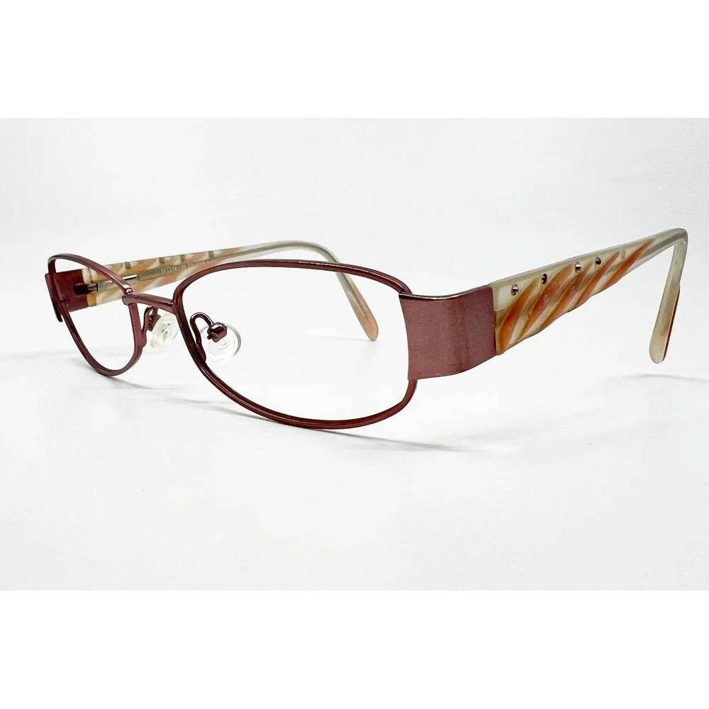 Elizabeth Arden Eyeglasses Womens Red EA 6007 2 Rhinestone Accents 52-18-135